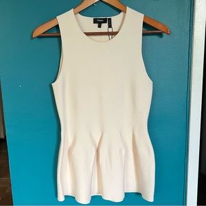 NWT Theory Sleeveless Knit Cream Tank, Size S